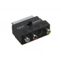 GoodConnections Alcasa 5525-3CU adattatore SCART su 3x RCA + S-Video con selettore di direzione, nero