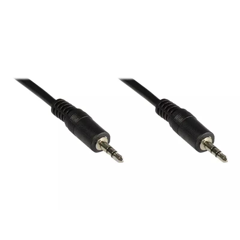 GoodConnections cavo jack stereo 3,5 mm 2,5 m connettore maschio su connettore maschio nero 1970-02