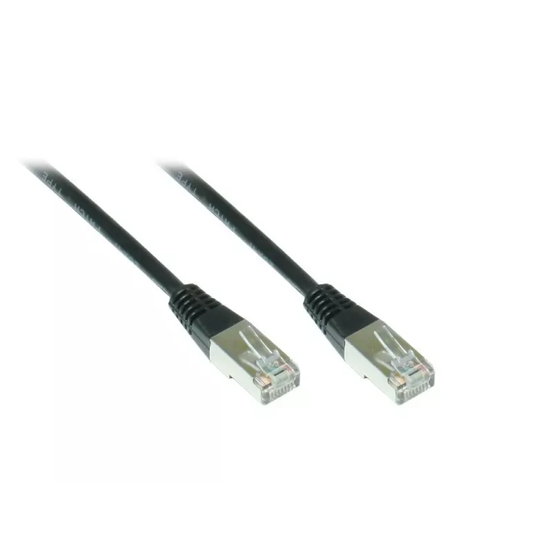 Alcasa 855S-015 Cat5e SF/UTP Cavo patch, RJ45, 1,5 m, nero