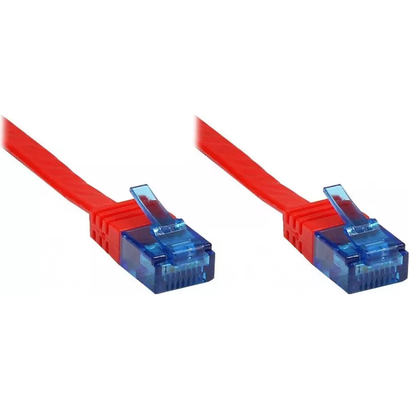 Good Connections Cavo patch piatto Cat.6a U/UTP, RJ45, 500 MHz, rosso, 3 m 8060-HF030R