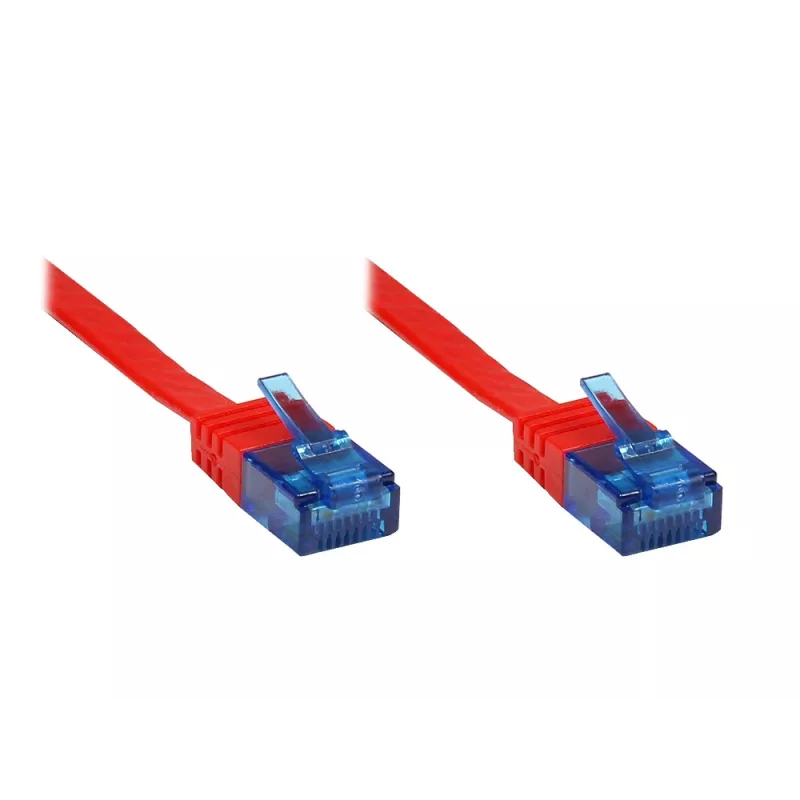 Good Connections Cavo patch piatto Cat.6a U/UTP, RJ45, 500 MHz, rosso, 3 m 8060-HF030R