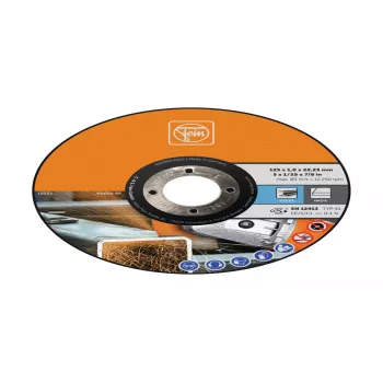 Fein 63709013010 disco da taglio dritto 125 mm x 22,23 mm, spessore 1,0 mm, per acciaio inox e metallo, confezione da 25