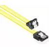GoodConnections cavo SATA 6 Gb/s con clip metallica, angolare, 0,50 m, giallo 5047-AW05Y