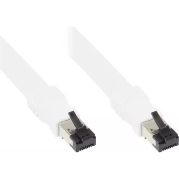 GoodConnections cavo patch piatto Cat. 8.1 U/FTP PiMF LSZH bianco 0,5 m 40Gbps 2000MHz 8080-F005W