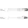 GoodConnections cavo patch piatto Cat. 8.1 U/FTP PiMF LSZH bianco 0,5 m 40Gbps 2000MHz 8080-F005W