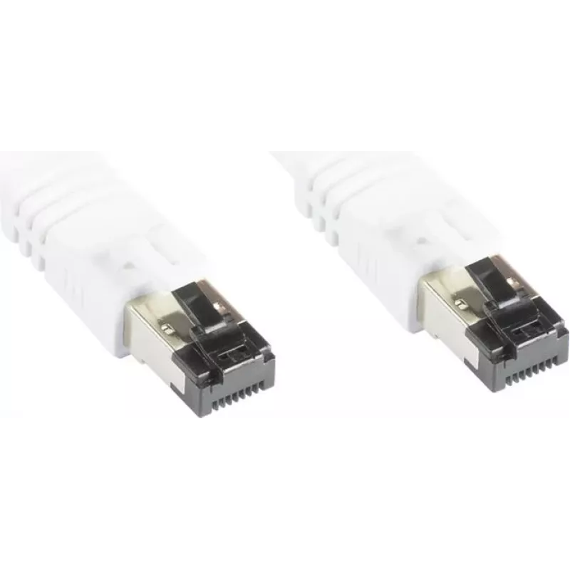 GoodConnections cavo patch piatto Cat. 8.1 U/FTP PiMF LSZH bianco 0,5 m 40Gbps 2000MHz 8080-F005W