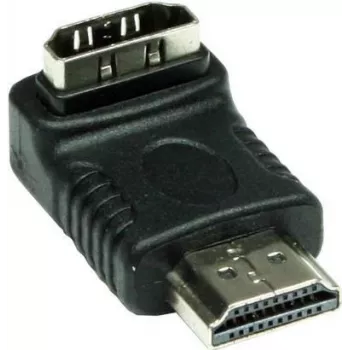 Good Connections adattatore HDMI 19 pin connettore maschio su connettore femmina, angolato verso il basso, nero (HDMI-FMWU)