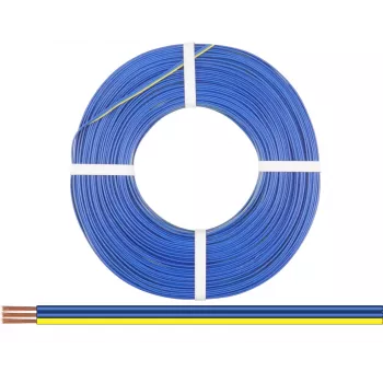 Donau Elektronik 318-223-50 filo flessibile a 3 conduttori 0,14 mm² blu/blu/giallo bobina 50 m