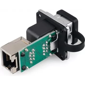 GoodConnections Alcasa IC06-R302 accoppiatore RJ45 industriale, IP65/IP67, grigio, case in zinco, da -40 a 80°C