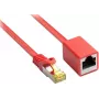 GoodConnections 8070VR-100R Cat.7 S/FTP RJ45 prolunga per cavo patch, PiMF, privo di alogeni, 600 MHz, OFC, protezione dell'aletta RNS, 10 m, rosso