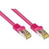 GoodConnections 8070R-400M Cat.7 S/FTP RJ45 cavo patch, PiMF, privo di alogeni, 600 MHz, OFC, protezione dell'aletta RNS, 40 m, magenta