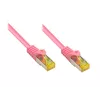 GoodConnections 8070R-400M Cat.7 S/FTP RJ45 cavo patch, PiMF, privo di alogeni, 600 MHz, OFC, protezione dell'aletta RNS, 40 m, magenta