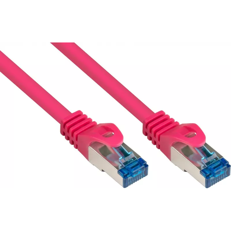 GoodConnections RNS® Cat. 6A S/FTP cavo patch con protezione del fermo, halogen-free, magenta, 20m (8060-H200M)