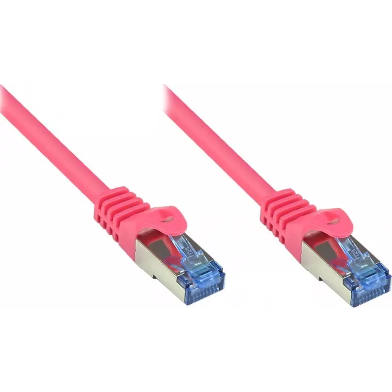GoodConnections RNS® Cat. 6A S/FTP cavo patch con protezione del fermo, halogen-free, magenta, 20m (8060-H200M)