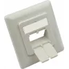 GoodConnections inserto centrale 50x50mm con placca di copertura 80x80mm per prese di rete, bianco segnale RAL9003 (GC-N0155)