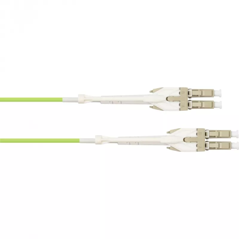 GoodConnections OM5 LC/LC duplex uniboot cavo patch in fibra ottica, 5m, LSZH, verde lime LW-U815LC5