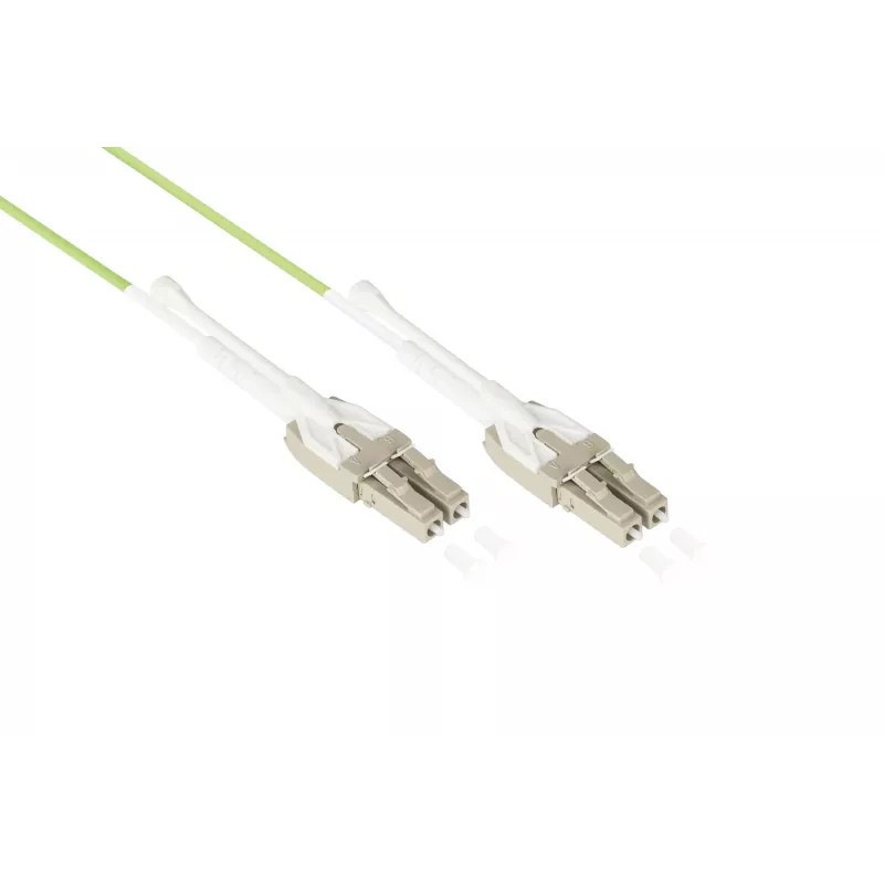 GoodConnections OM5 LC/LC duplex uniboot cavo patch in fibra ottica, 5m, LSZH, verde lime LW-U815LC5
