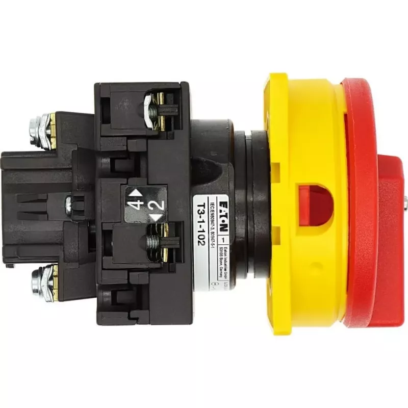 Eaton T3-1-102/EA/SVB commutatore a camme, 3 poli, 32 A, bloccabile, giallo/rosso