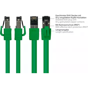 GoodConnections Alcasa 8080-005G cavo patch Cat8.1 S/FTP, 0,5 m, verde