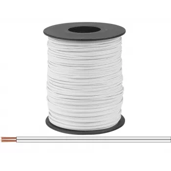 Donau Elektronik 114-55-100 Cavo flessibile 2 x 0,08 mm² bianco 100 m