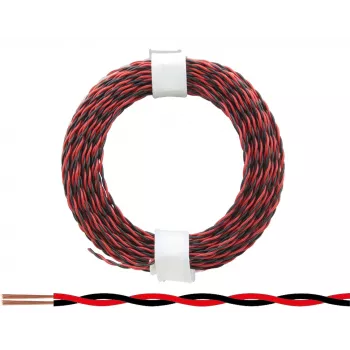Donau Elektronik 210-10 Cavo flessibile 2 x 0,04 mm² rosso/nero 10 m