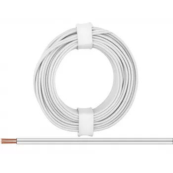 Donau Elektronik 218-55 Cavo flessibile 2 x 0,14 mm² bianco 5 m