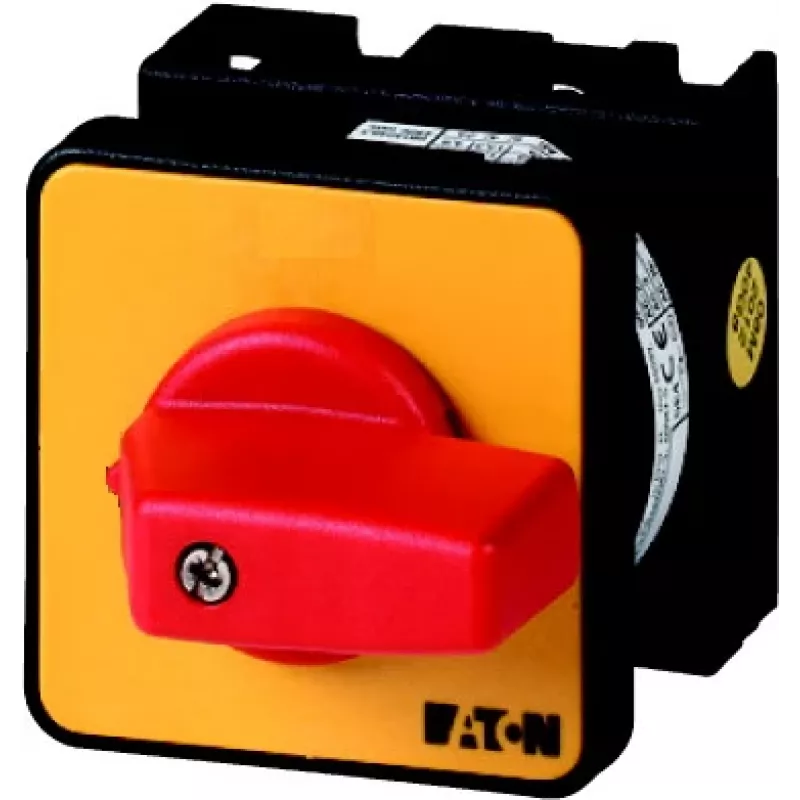 Eaton T0-2-1/E-RT Interruttore a camme 3 poli 20 A, IP65, rosso/giallo 011082