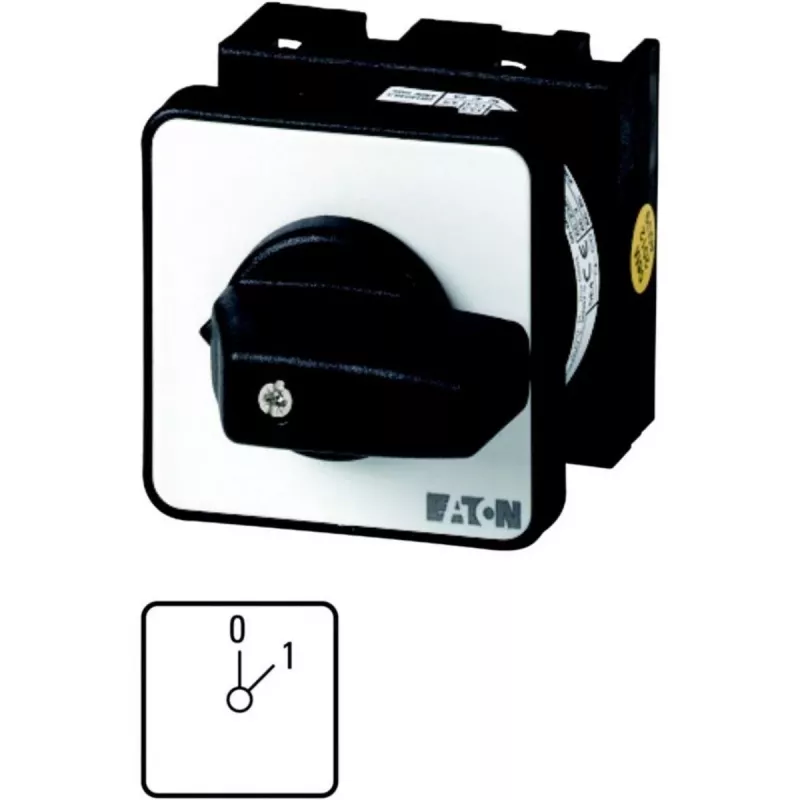 Eaton T0-1-15401/E interruttore a leva, unipolare, nero/metallico 038854