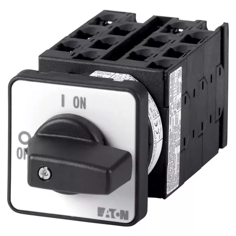 Eaton T0-6-15866/E interruttore a camme 3 poli 20A 690V AC IP65 frontale nero/argento 055460