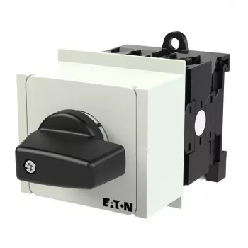 Eaton T0-3-8212/IVS Interruttore rotativo ON-OFF 3 poli, 20 A, 690 V, manopola nera, pannello frontale bianco, IP65 079186
