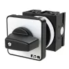 Eaton T0-2-8230/E Interruttore a camme 2 poli ON-OFF 20A 690V montaggio frontale 48x48mm IP65 nero/bianco 088685