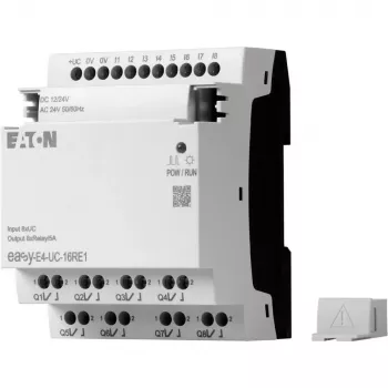 Eaton EASY-E4-UC-16RE1 Relè di controllo easyE4, 8 DI, 4 AI, 8 uscite a relè, Ethernet, LCD, guida DIN
