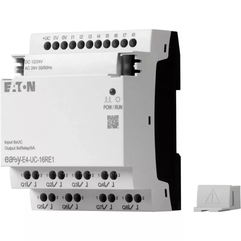 Eaton EASY-E4-UC-16RE1 Relè di controllo easyE4, 8 DI, 4 AI, 8 uscite a relè, Ethernet, LCD, guida DIN