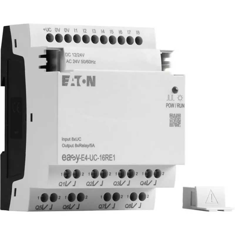 Eaton EASY-E4-UC-16RE1 Relè di controllo easyE4, 8 DI, 4 AI, 8 uscite a relè, Ethernet, LCD, guida DIN