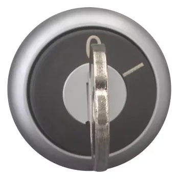 Eaton M22-WRS-MS20 attuatore selettore a chiave, 2 posizioni, a ritenuta, chiave MS20, anello frontale metallo titanio, nero 111779