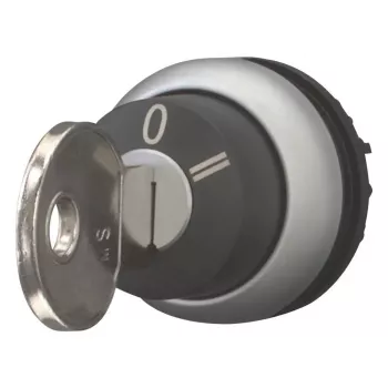Eaton M22-WRS3-MS3 selettore a chiave, 3 posizioni, a ritenuta, 22,5 mm, nero/argento 111774
