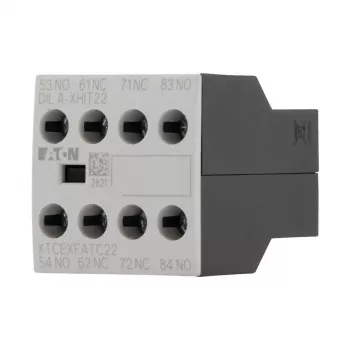 Eaton DILA-XHIT22 blocco contatti ausiliari, 2NO+2NC, montaggio frontale, morsetti a vite, nero/bianco 101044