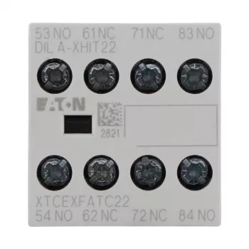 Eaton DILA-XHIT22 blocco contatti ausiliari, 2NO+2NC, montaggio frontale, morsetti a vite, nero/bianco 101044