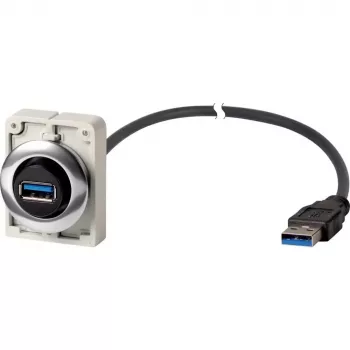 Eaton M30C-FUSB-60 presa USB 3.0 Type-A da incasso con cavo 1,5 m, anello frontale in metallo Y7-187084