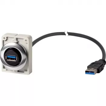 Eaton M30C-FUSB-60 presa USB 3.0 Type-A da incasso con cavo 1,5 m, anello frontale in metallo Y7-187084