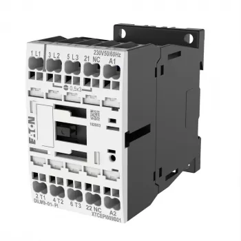Eaton DILM9-01(24VD) contattore di potenza, 3 poli, 9 A, bobina 24 V DC 199238