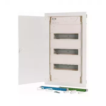 Eaton KLV-36HWP-F quadro di distribuzione da parete, 3 file, 36 moduli, porta trasparente, bianco 178810