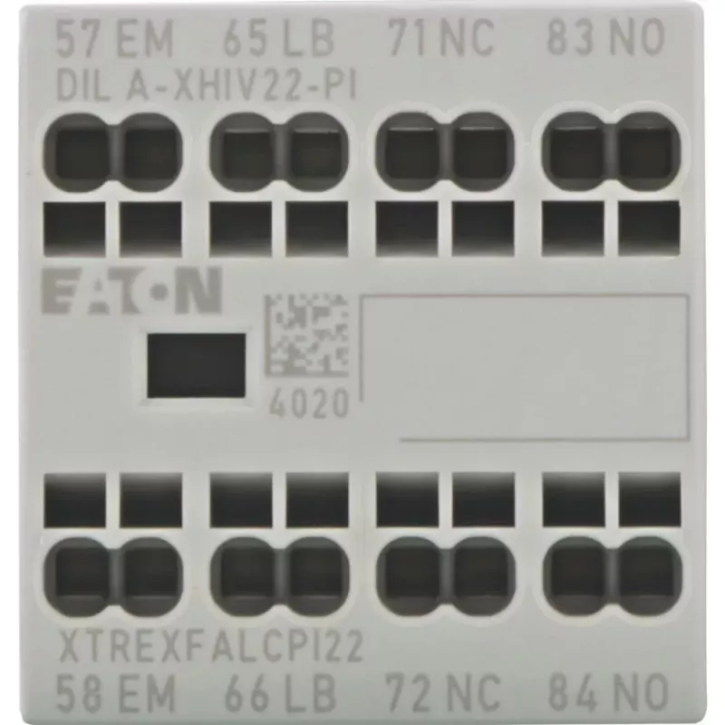 EATON DILA-XHIV22-PI blocco contatti ausiliari, 4 poli, 2NO+2NC, 16 A, montaggio laterale 199322