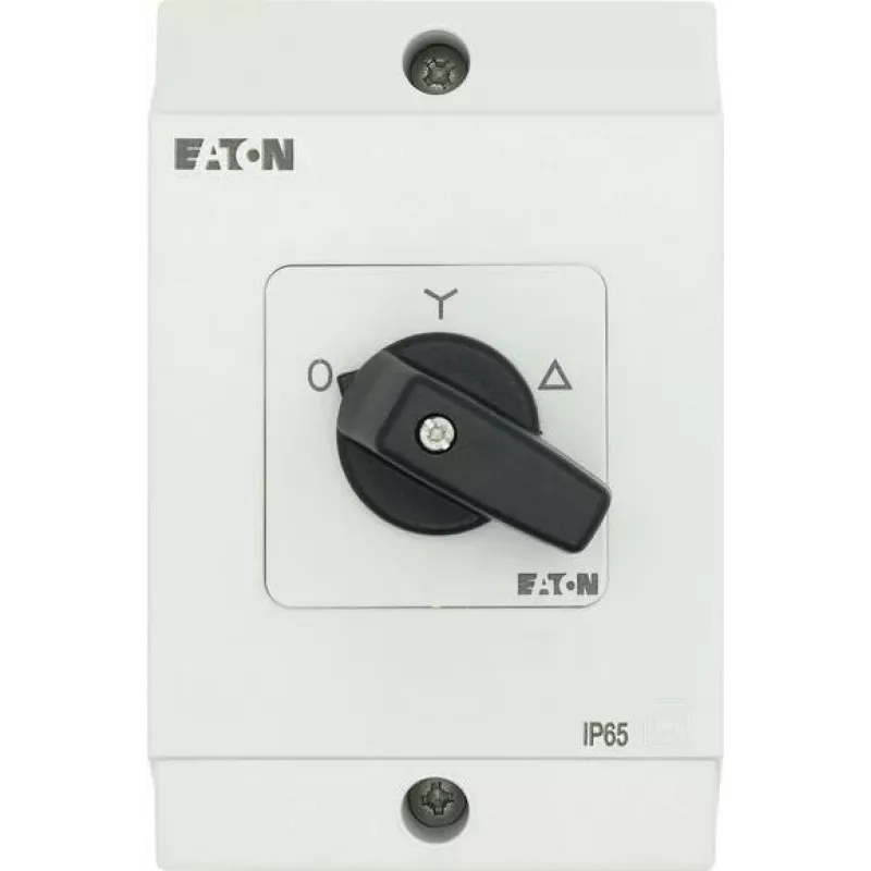 Eaton T0-4-8410/I1 interruttore a levetta ON-OFF 3 poli, 20 A, montaggio frontale, nero/bianco 207140