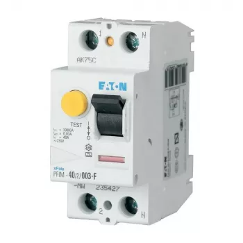 EATON PFIM-25/2/003-G/F interruttore differenziale (RCCB) tipo F, 2 poli, 25 A, 30 mA, caratteristica G/F 187449