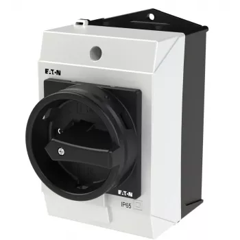 Eaton T0-2-1/I1/SVB-SW 20A commutatore a camme ON-OFF 2 poli, montaggio frontale, IP65, nero 207148