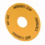 Eaton M22-XAK1 targhetta arresto di emergenza, gialla, 90 mm, IP66 216465