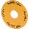 Eaton M22-XAK1 targhetta arresto di emergenza, gialla, 90 mm, IP66 216465