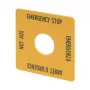 Eaton 216484 serie M22 targhetta cieca gialla, montaggio frontale a scatto, policarbonato