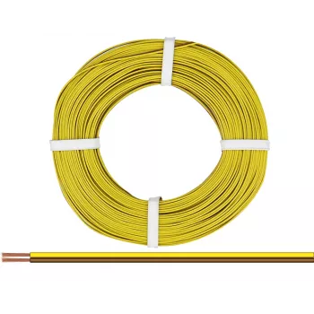 Donau Elektronik 218-38-25 Cavo flessibile 2 x 0,14 mm² marrone, giallo 25 m